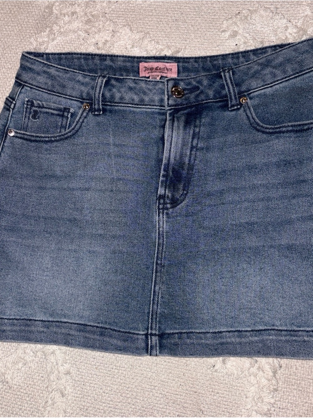Juicy Couture Blue Denim Mini Skirt